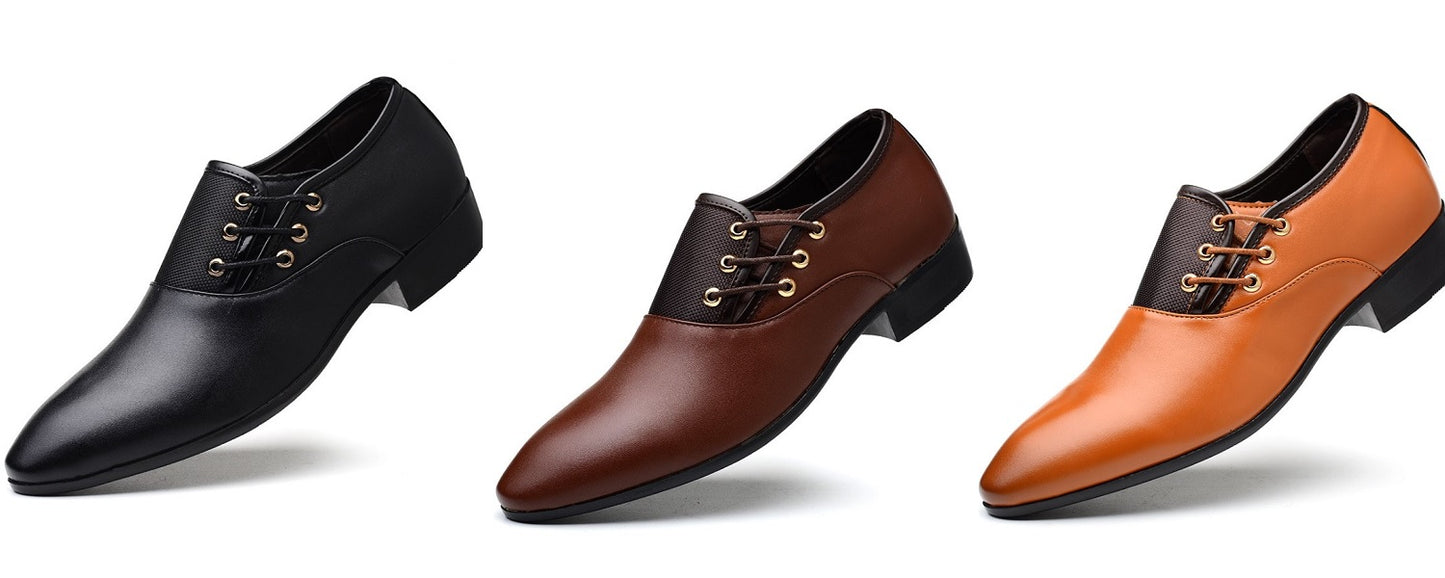 Gentleman Stylish Dress Up Shoes Side Lace Up