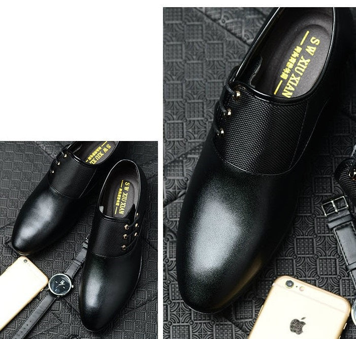 Gentleman Stylish Dress Up Shoes Side Lace Up