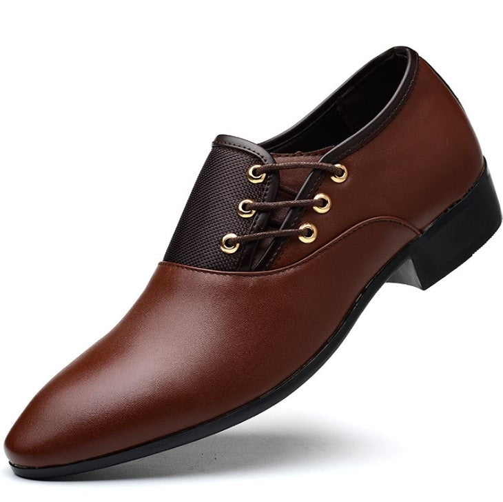 Gentleman Stylish Dress Up Shoes Side Lace Up