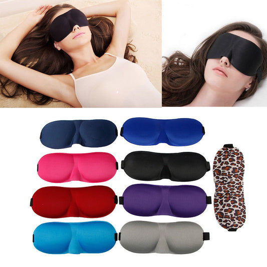 Lightweight Sleep Mask Memory Foam 3D With Ear Plugs Blocks Light 100%