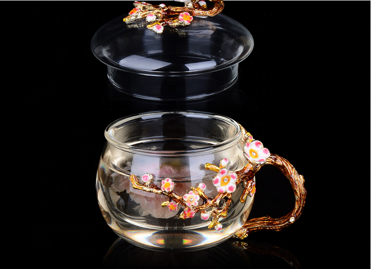 Flower Tea Cup Richly Decorated